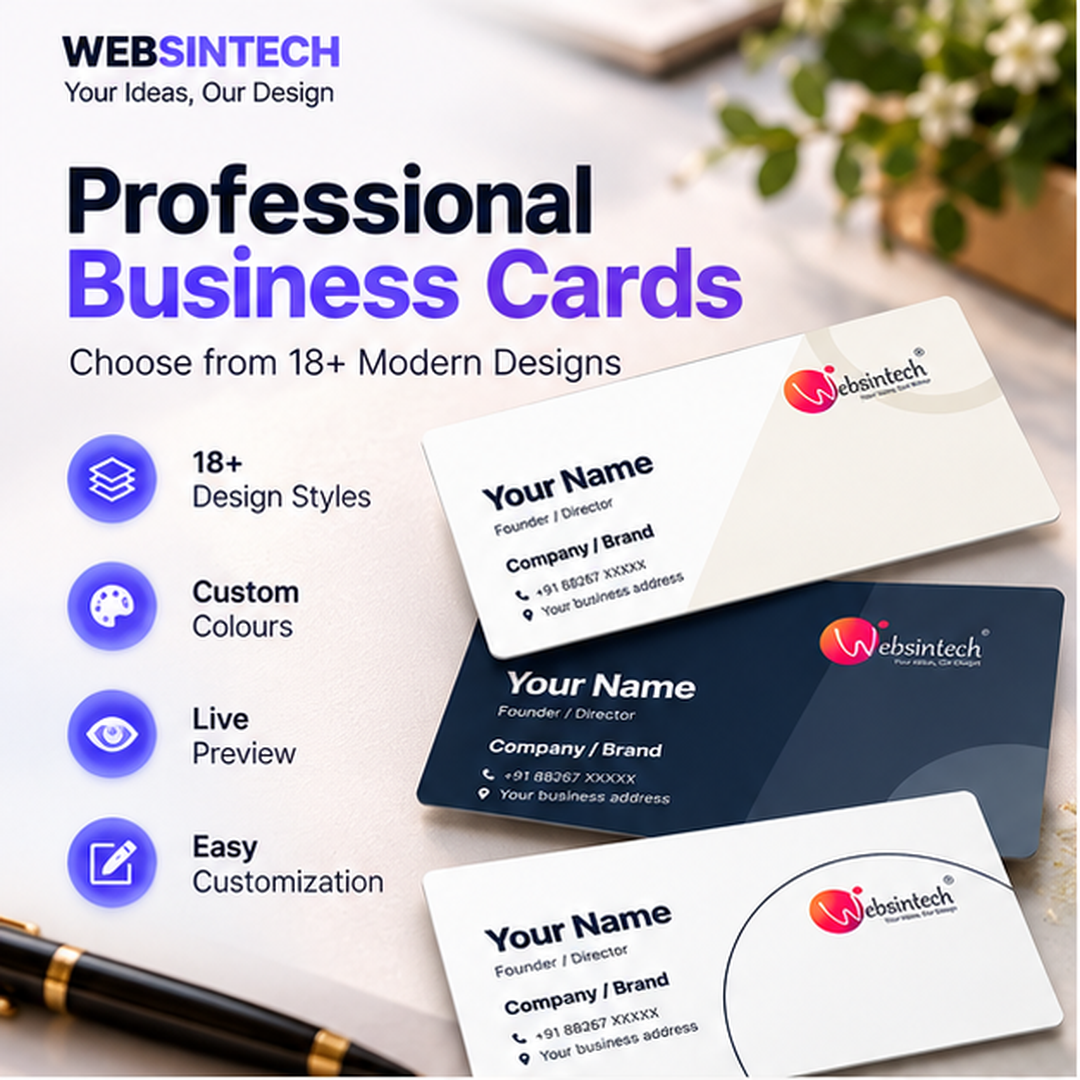 Professional Websintech business card designs